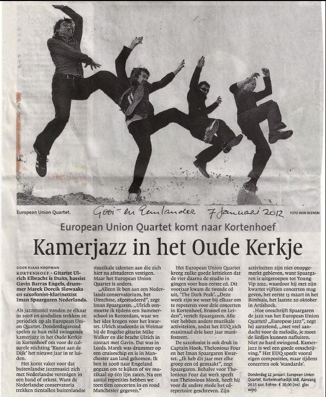 European Union Quartet in Gooi- en Eemlander january 2012
