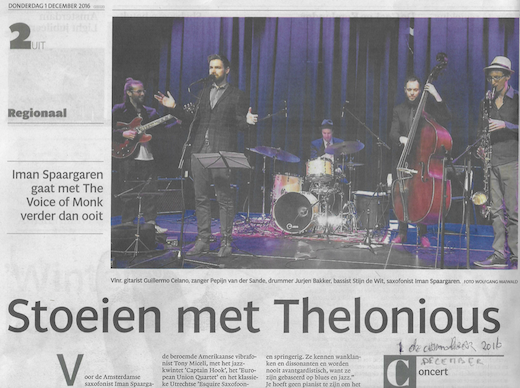 Voice of Monk in Gooi- en Eemlander 2016